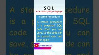 What is SQL Stored Procedure? #shorts