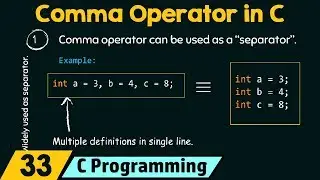 Comma Operator in C