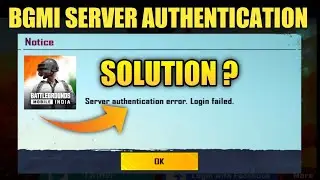 BGMI SERVER AUTHENTICATION ERROR😳 | LOGIN FAILED | SOLUTION ?