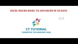 How to write Macro in Excel | First Macro Video 1|how to enable macros in excel | CTTUTORIAL