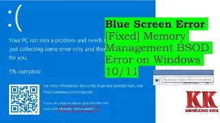 Fixed : how to fix blue screen of death windows memory management || BSOD Error || Driver Easy