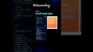 Scroll snap-type for home page | scroll left to right snap type #webdevelopment #coding #clearcoding