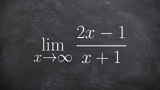 Evaluating a limit at infinity horizontal asymptote