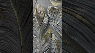 Блестящие эксперименты. Перья. Барельеф.