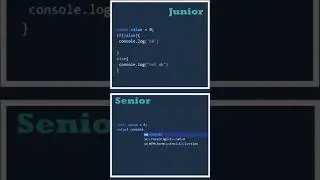 Junior vs Senior Developer #javascript #coding #webdesign #webdevelopment #programming #shorts