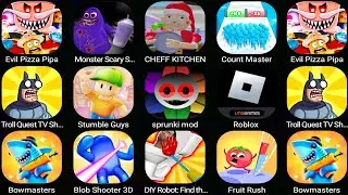 ROBLOX,COUNT MASTER,CHEFF KITCHEN,STUMBLE GUYS,TROLL QUEST TV SHOWS,BOWMASTERS,SPRUNKI MOD,GRIMA