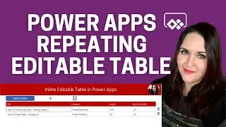 Power Apps Editable Table