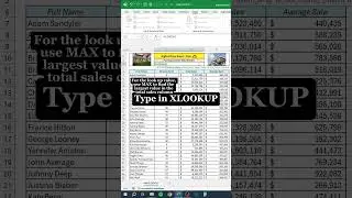 How to find the MAX using XLOOKUP in Excel‼️ #excel #exceltips #spreadsheets #tutorials