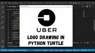 UBER Logo Drawing Using Python Turtle | Python Turtle Graphics | Python Animations | 