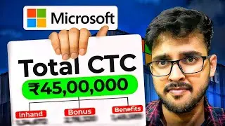 45 Lakh Salary Reality Microsoft Fresher 🔥 Microsoft salary for software engineer #programming