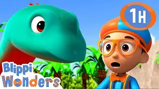 Blippi Discovers the BIGGEST Dinosaur Ever! | 1 HOUR OF BLIPPI WONDERS!