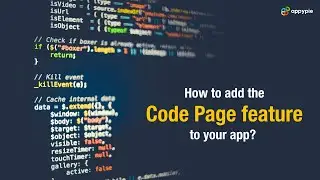 How to add and use the Code Page feature in your app ?
