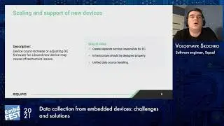 Embedded Fest 2021.Volodymyr Skochko.Data collection from embedded devices: challenges and solutions