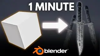 Create a Combat Knife in Blender in 1 Minute!