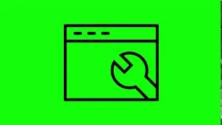 Animated Browser Settings Icon Green Screen