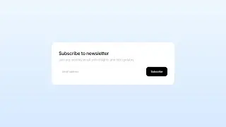 How to build a Newsletter Subscribe form