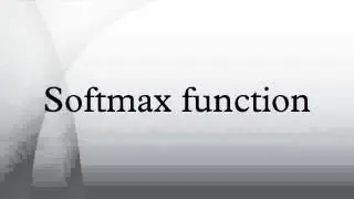 Softmax function