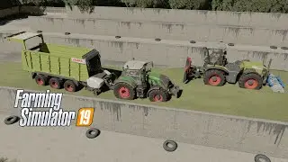 FS19 |Карта Euro Farms| Заготовка сенажа Fendt 939, Claas Xerion 3800VC