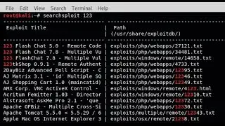 Finding Exploit using searchsploit on Kali Linux