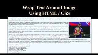 How to wrap text around image using HTML and CSS ?