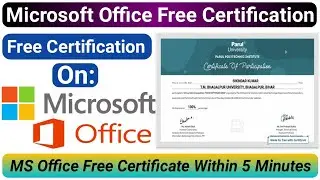 Microsoft Office Free Certification | MS Word | MS Excel | MS PowerPoint | Free Certificate.