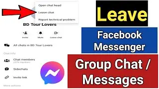 How To Leave a Group Messages on Facebook Messenger