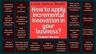 When to apply incremental innovation| Crash course on innovation part 11