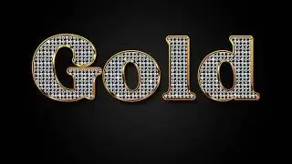 Diamond Gold Text Effect  - Photopea Tutorial