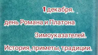 #праздник 30 ноября День Романа и Платона Зимоуказателей #православие #приметы