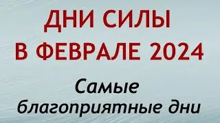 Дни СИЛЫ в ФЕВРАЛЕ 2024. Самые благоприятные дни месяца.