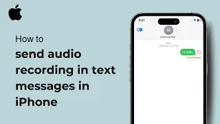 How to send audio recording in text messages in iPhone ( iOS ) 2024
