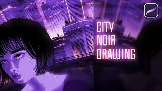 Unleash Your Inner Artist: Mesmerizing Night Skyline with Procreate! 🌠 🎨 Art Process | Anime