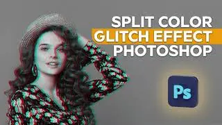 split color glitch effect photoshop