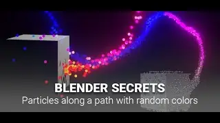 Daily Blender Secrets - Particles along a curve with random colors in Eevee