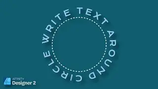 How to write text around circle [Affinity Designer]