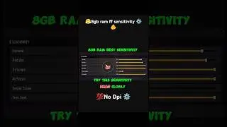 8GB Ram FF Sensitivity ⚙️| Best⚡ Sensitivity Setting 8gb ram 2024 😤