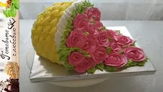 Торт Корзина с цветами / Cake Basket with flowers