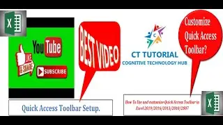 How To Use and customize Quick Access Toolbar in Excel|Excel Quick Tip:Quick Access Toolbar Shortcut