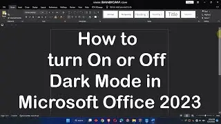 How to turn OFF/ON dark mode in microsoft Office | how to change office theme in 2023