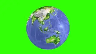 Realistic Earth Spinning 3D Animation | No Copyright Green Screen Footage