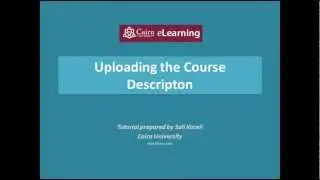 Adding a course description in Moodle™ Software Platform