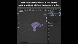 How to deform a Mesh with a Lattice in Blender [3.4] | #shorts