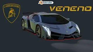 Lamborghini Veneno/Blender 2.82 3D Model/4K Resolution