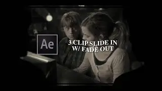 3 clip slide in with fade out | after effects tutorial