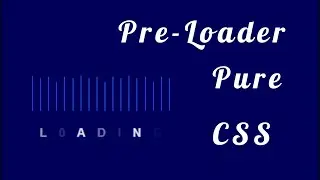 How to make a loading animation | cool Pre-loader by using only CSS | HTML5 | Techy Programmers