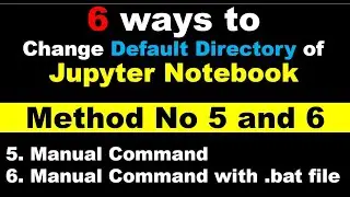 How to change the default directory of jupyter notebook using manual command?