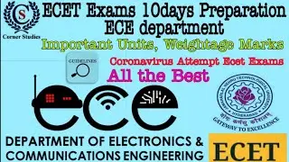 ECET Syllabus 2020 | Ecet Marks Weightage for ECE Department | TS Ecet 2020 | AP Eect 2020