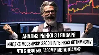 Анализ рынка 31 января. Индекс снова 3200! Есть ли сила в рынке? Куда пойдет нефть, газ и металлы?