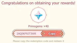 *LIMITED!! GRAB IT FAST!! New Redeem Code Web Event Genshin Impact | 40 FREE PRIMOGEMS!!