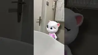 Talking Cat Angela Falls Into Toilet 